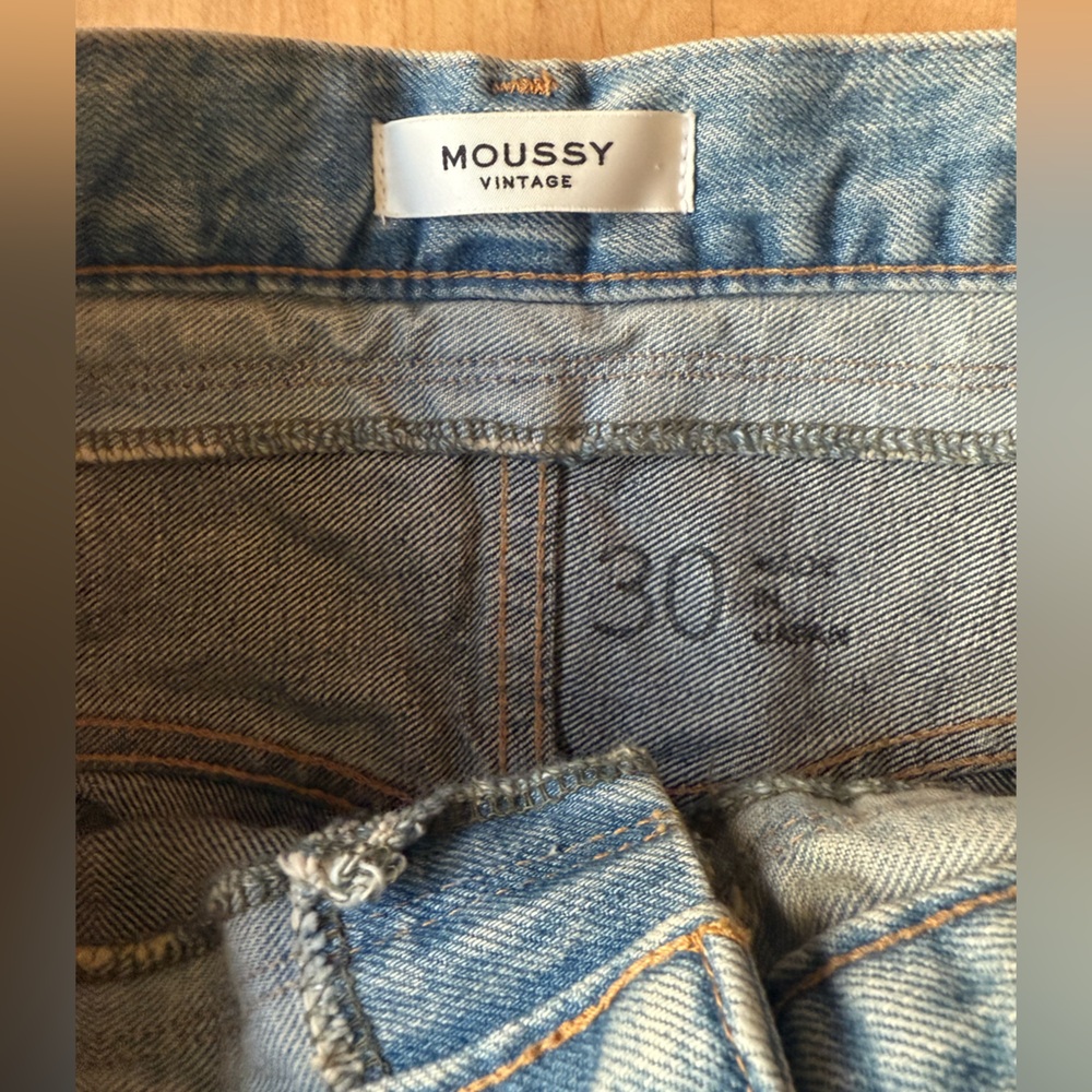 Moussy Vintage MV Lewiston Distressed Denim 100% Cotton Shorts NWT Sz 30 - Picture 14 of 14